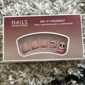 DIY Skull Nail Art Set - Pink and Black